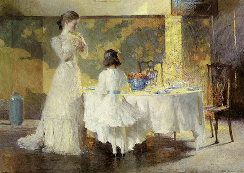 dining room fine art wall art prints of the artists daughters in the dining room by frank weston benson dining room fine art wall art prints of the artists daughters in the dining room by frank weston benson